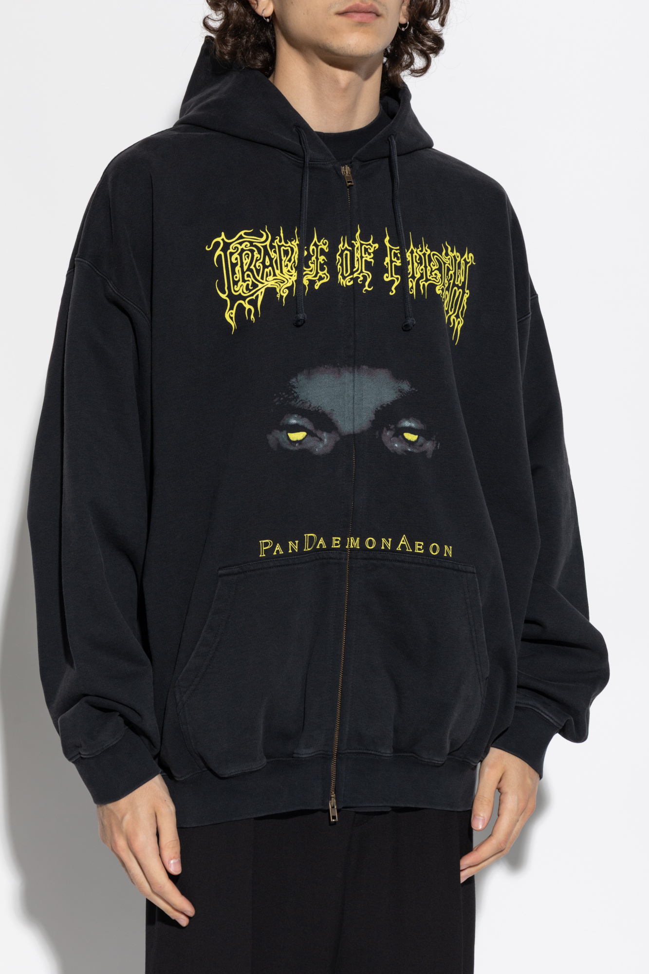 トップス VOAAOV OVERSIZED SWEAT BLACK VETEMENTS sweatshirt Embroidered Logo Oversized PRM EU